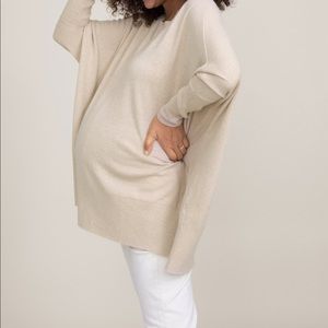 HATCH Nadine Sweater Size P Wheat Maternity